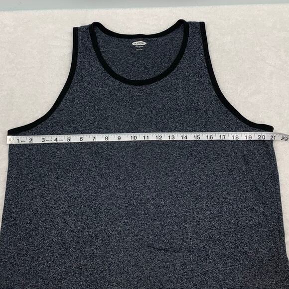 Old Navy Mens Large Tank Top Soft Washed Pocket Black Heather Muscle Basic Soft - Picture 5 of 10